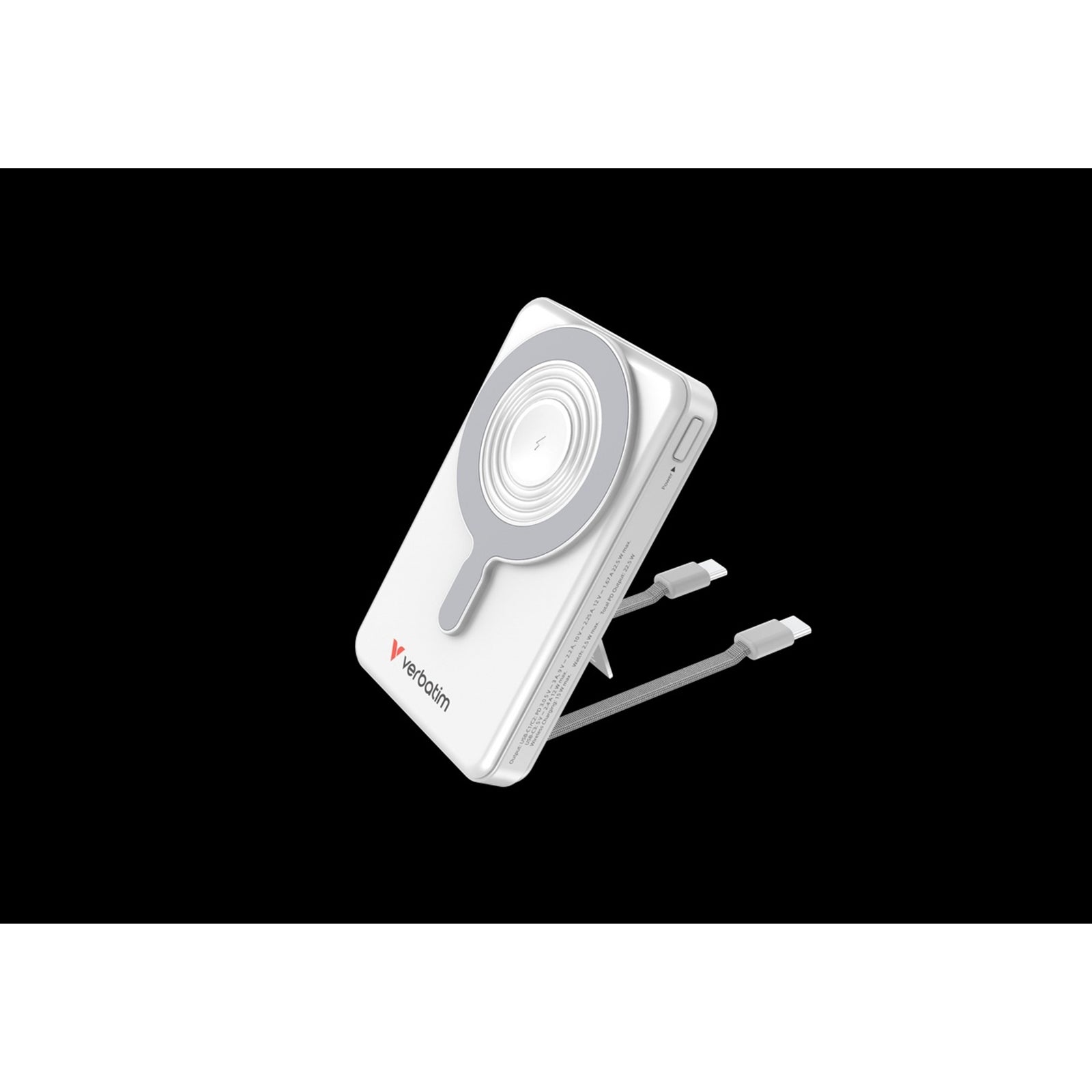Verbatim (32273) Charge'n'Go 2C & Display MagSafe Power Bank 10000 mAh Silver