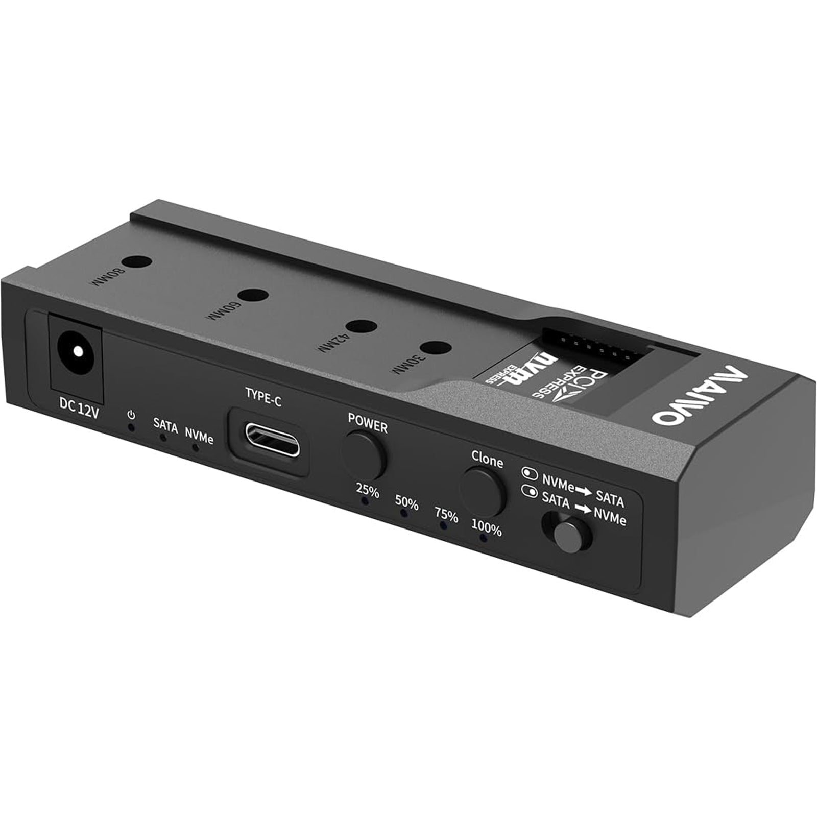 Maiwo USB Type-C, Dual Bay HDD/NVMe M2 SSD 10Gbps Clone Converter For 2.5 Inch and 3.5 Inch SATA