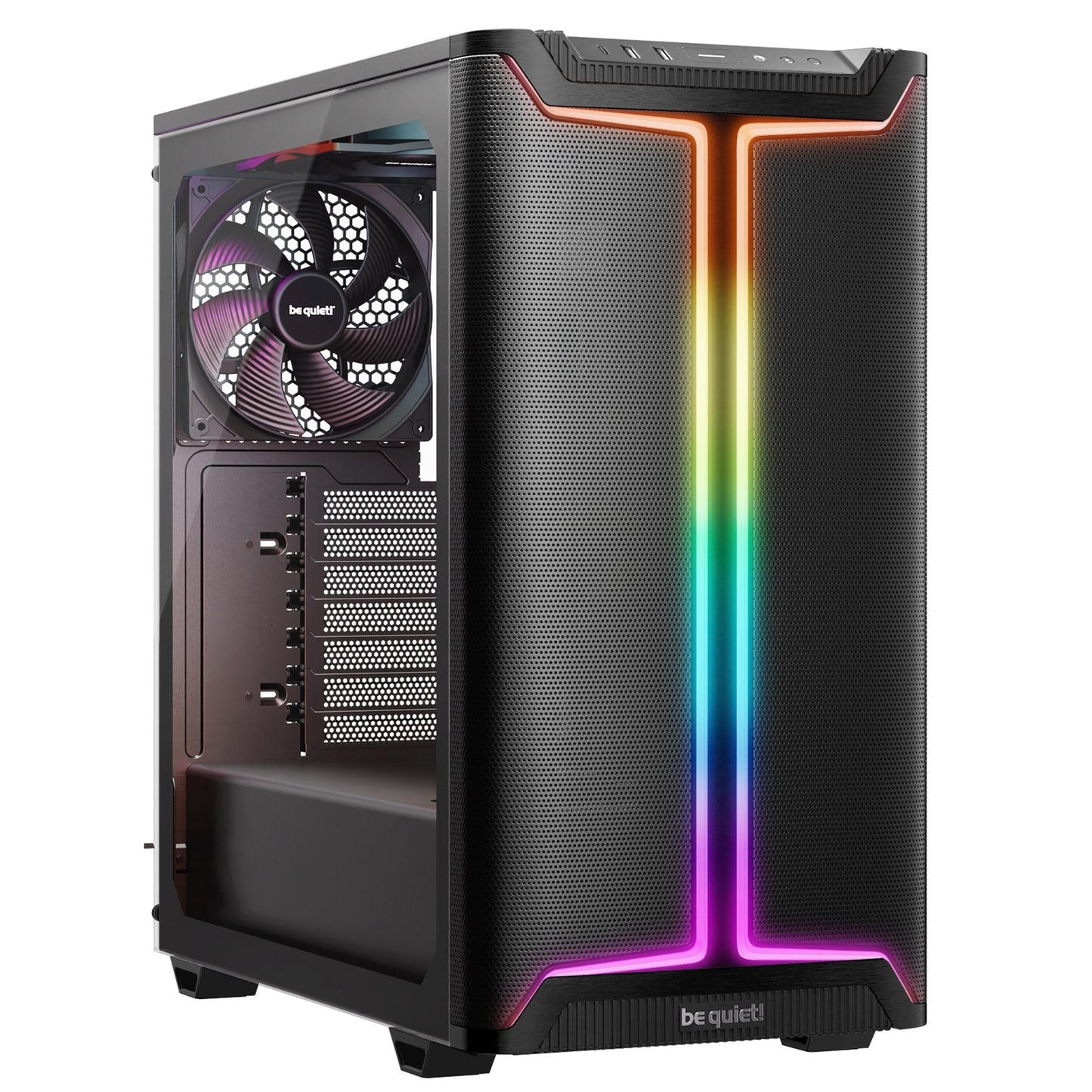 be quiet! Pure Base 501 DX Airflow Window Black ATX Mid Tower ARGB Case with USB-A, USB-C, 3 x Pure Wings 3 140mm Black PWM Fans