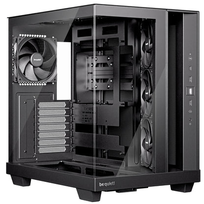 be quiet! Light Base 500 BGW83 Mid-Tower Case, Tempered Glass, 4x 120mm PWM Fans, High-Airflow ATX Case, USB-C, 360mm Radiator Support, Vertical GPU Mount, Black