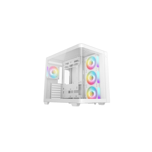 DeepCool CG530U 4F WH Case,White, Mid- Tower, 2x USB 3.0, Tempered Glass Side Window Panel, ITX/Micro ATX/ATX