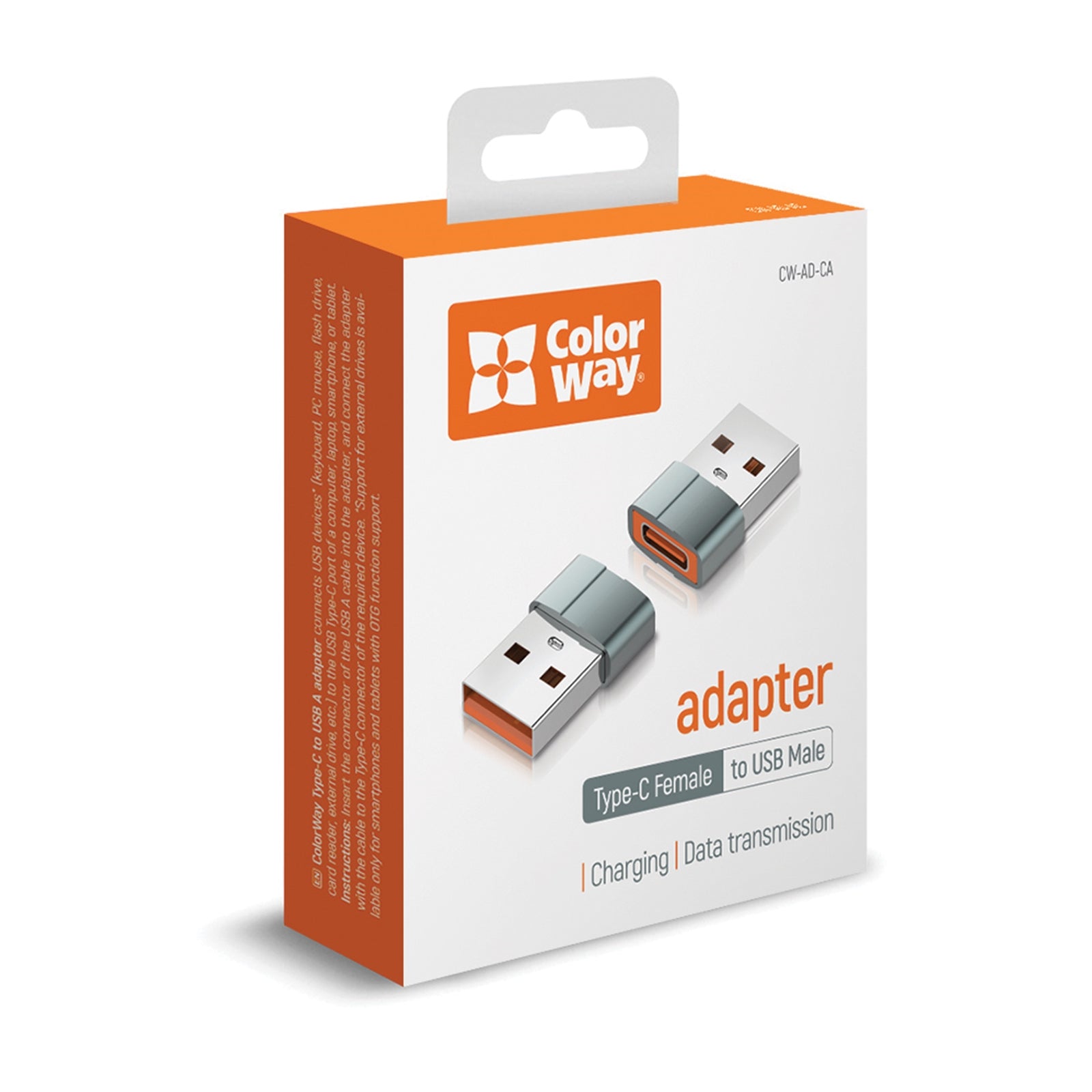ColorWay Grey Adapter Type-C To USB-A