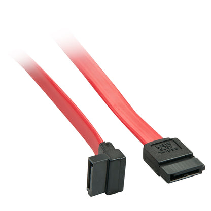 Lindy 33351 0.5m SATA (7 Pin) to 90 Deg SATA (7 Pin) Cable - Red/Black