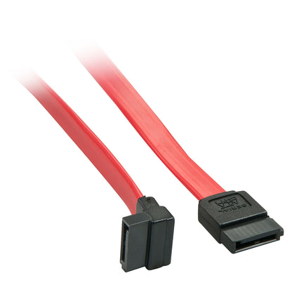 Lindy 33351 0.5m SATA (7 Pin) to 90 Deg SATA (7 Pin) Cable - Red/Black