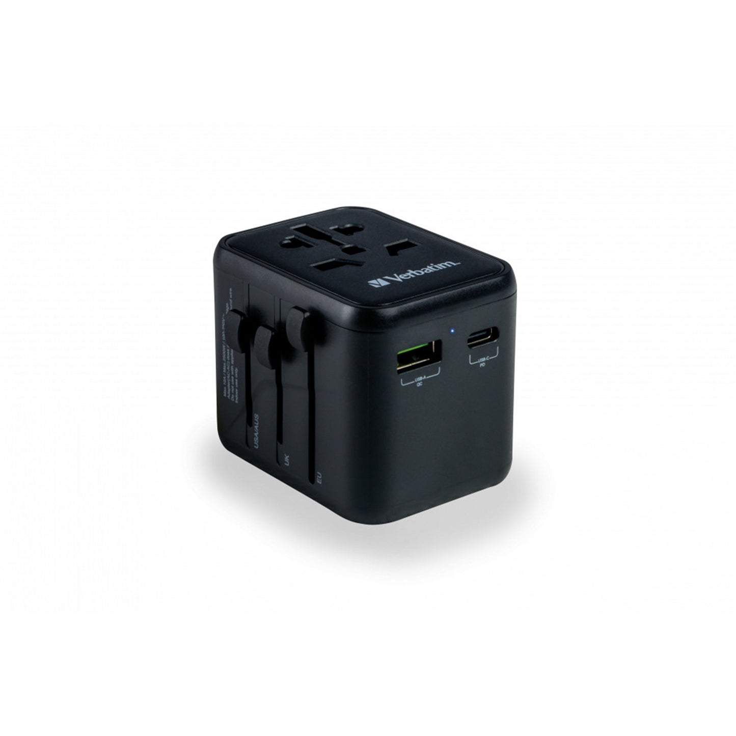 Verbatim (49544) UTA-02 Universal Travel Adapter with 1 x USB-C PD 20W / 1 x USB-A QC 3.0