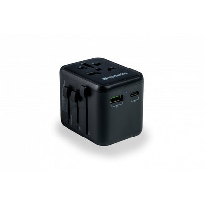 Verbatim (49544) UTA-02 Universal Travel Adapter with 1 x USB-C PD 20W / 1 x USB-A QC 3.0