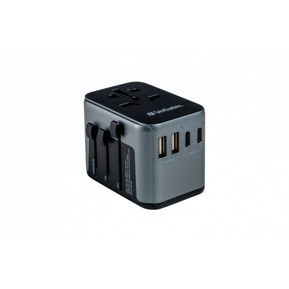 Verbatim (49545) UTA-03 Universal Travel Adapter with 1 x USB-C PD 30W & QC 3.0 / 2 x USB-C / 2 x USB-A