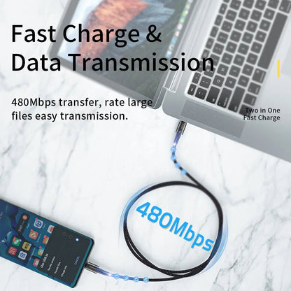 Essager PD 100W Type C to C USB Cable Fast Charger Ultra Fast Charging Cord - Mobile Charger - Essager - Lazymart - Black:1m:12000029277402020 - Essager PD 100W Type C to C USB Cable Fast Charger Ultra Fast Charging Cord
