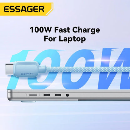 Essager USB Type - C 5A Fast Charging Cable - Mobile Charger - Essager - Lazymart - White:2m:EXCTT1 - WL02 - P - 740697725083 - Essager USB Type - C 5A Fast Charging Cable