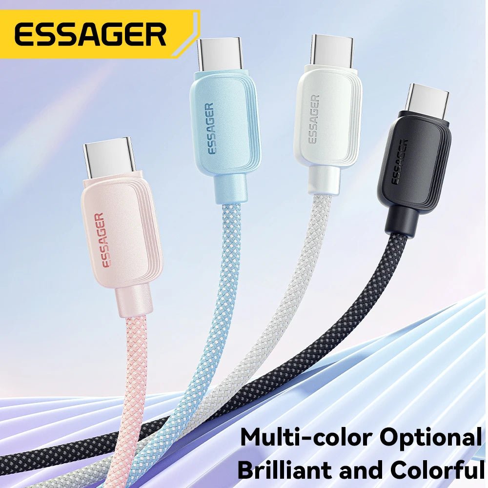 Essager USB Type - C 5A Fast Charging Cable - Mobile Charger - Essager - Lazymart - White:2m:EXCTT1 - WL02 - P - 740697725083 - Essager USB Type - C 5A Fast Charging Cable