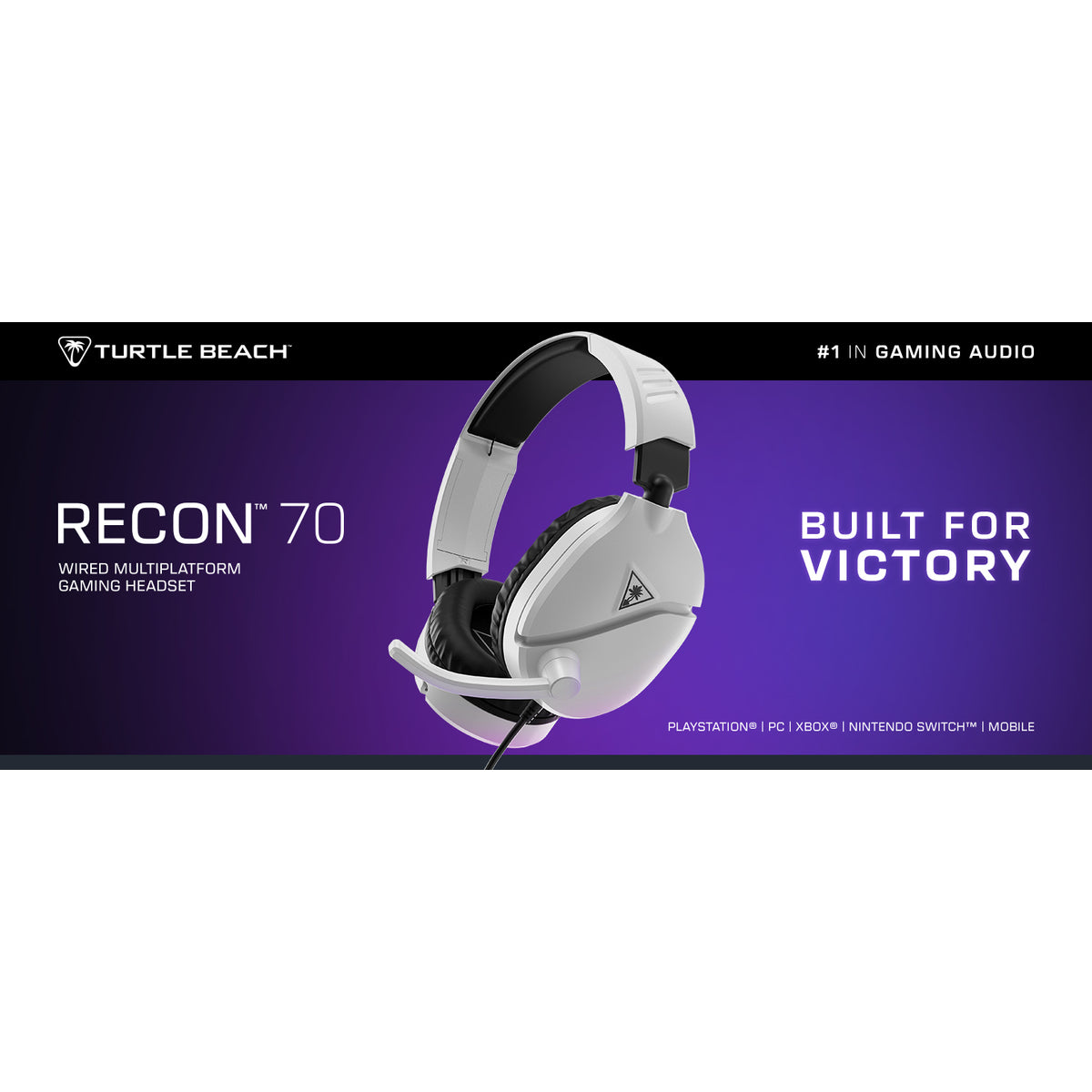 Turtle Beach Recon 70 Gaming Headset Wired White