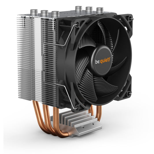 be quiet! Pure Rock Slim 2 Fan CPU Cooler, Universal Socket, Pure Wings 2 92mm PWM Black Cooling Fan, 2000RPM, 3 Heat Pipes, 130W TDP, Slim & Compact Design, Intel LGA 1700 & AMD AM5 Compatible