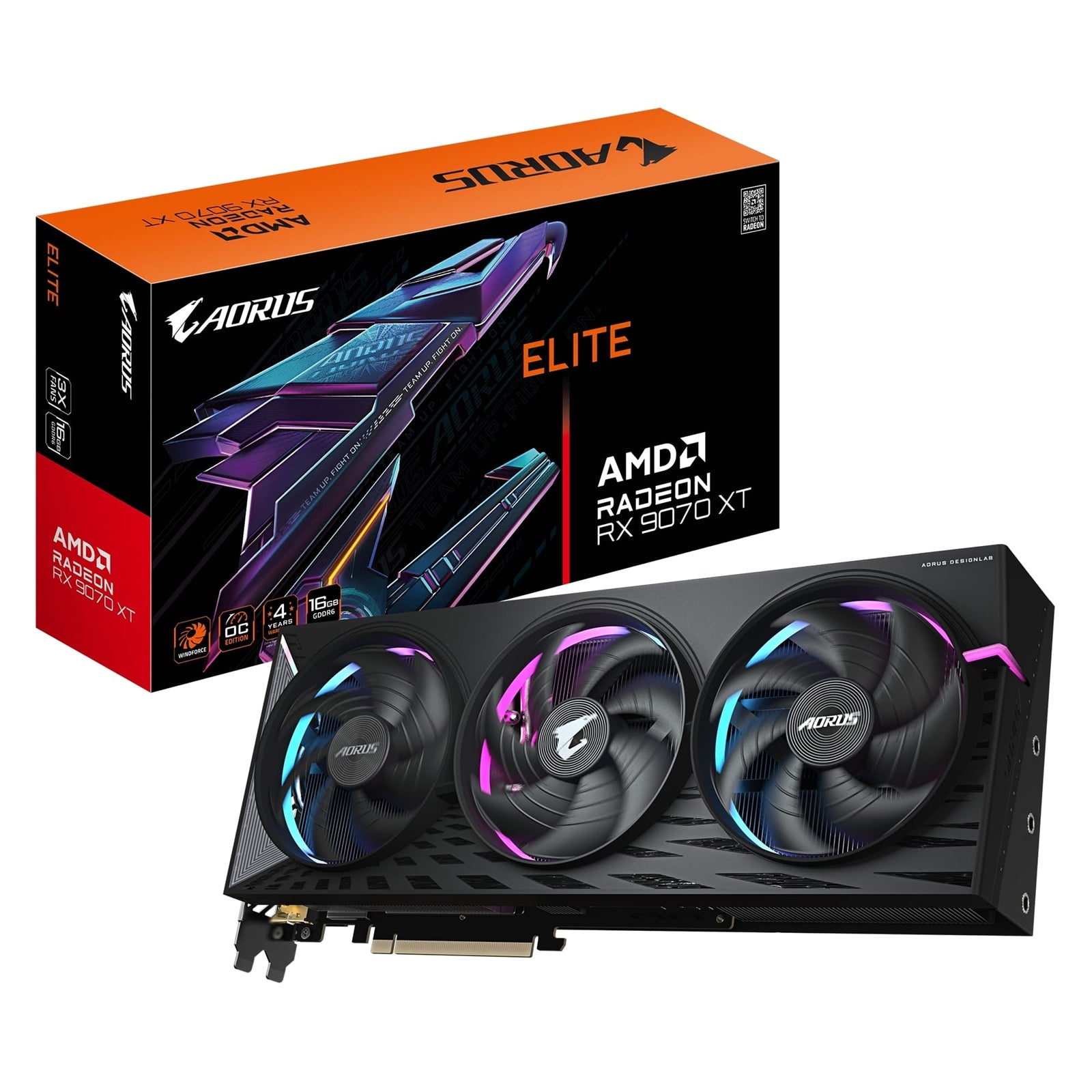 Gigabyte AMD Radeon RX 9070 XT ELITE 16GB GDDR6 Graphics Card 4096 Str ...