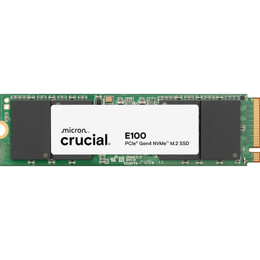 Crucial  (CT1000E100SSD8) E100 1TB PCIe Gen4 NVMe M.2 SSD, Sequential Write 4,500 MB/s, Sequential Read 5,000 MB/s