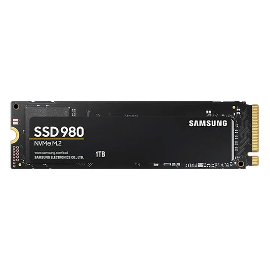 Samsung 980 (MZ-V8V1T0BW) 1TB NVMe SSD, M.2 Interface, PCIe Gen3, 2280, Read 3500MB/s, Write 3000MB/s, 5 Year Warranty