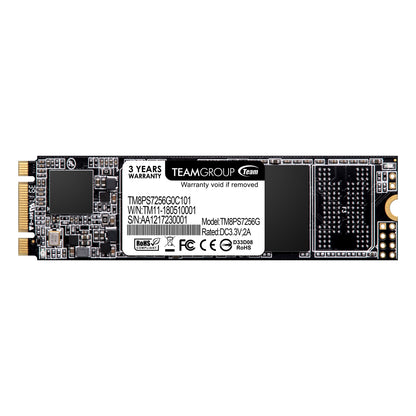 Team MS30 (TM8PS7256G0C101) 256GB, M.2 Sata Interface, PCIe Gen3, Read 550MB/s, Write 470MB/s, 3 Year Warranty