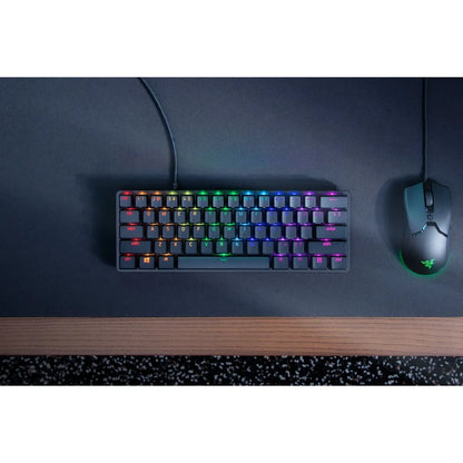 Razer Huntsman Mini Clicky Optical Switch Purple, 60%, USB, Opto-mechanical key switch, QWERTY, RGB LED, Black