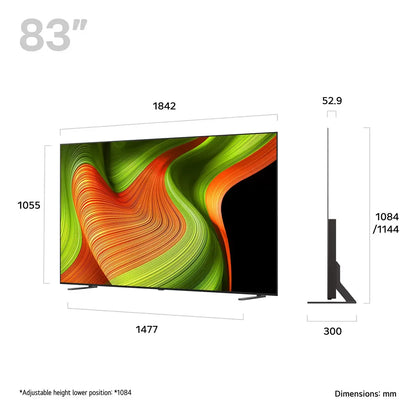 LG 83 Inch OLED 4K Ultra HD Smart TV, Dolby Vision, AI Processor, OLED83B56LA