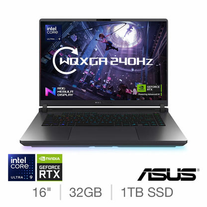 ASUS ROG Strix G16 Intel Core Ultra 9 32GB 1TB NVIDIA GF RTX 5070 Ti 16 Inch