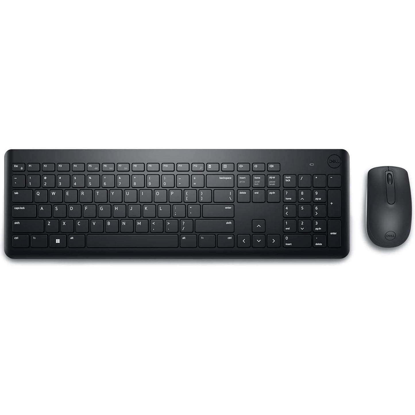 Dell KM3322W-R Wireless Keyboard and Mouse Set for Windows, 2.4GHz Wireless, QWERTY UK English Layout, Black