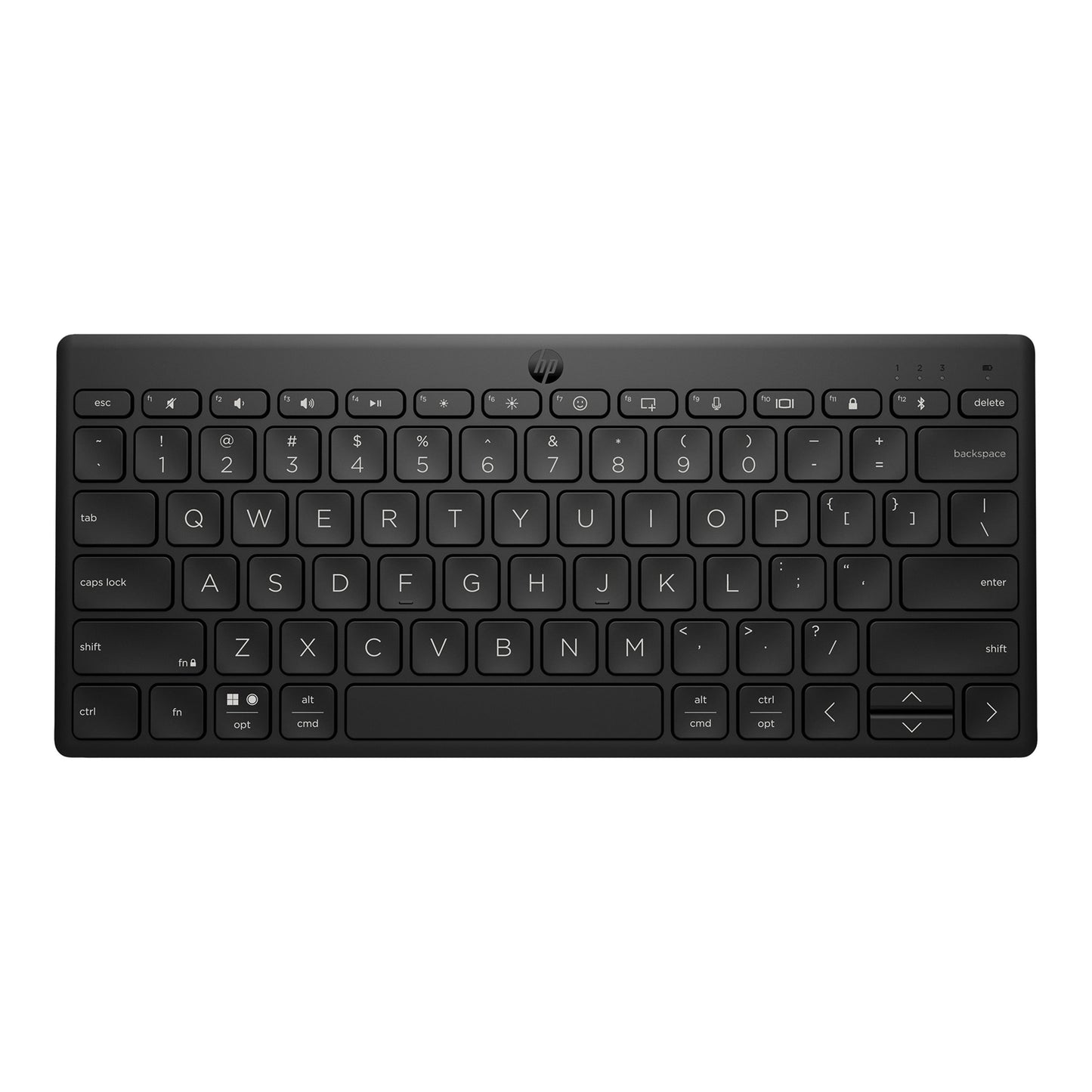 HP 355 Compact Multi-Device Keyboard, Bluetooth Wireless, Pair up to 3 Devices, Up To 2 Year Battery Life, Qwerty UK English Layout, Black