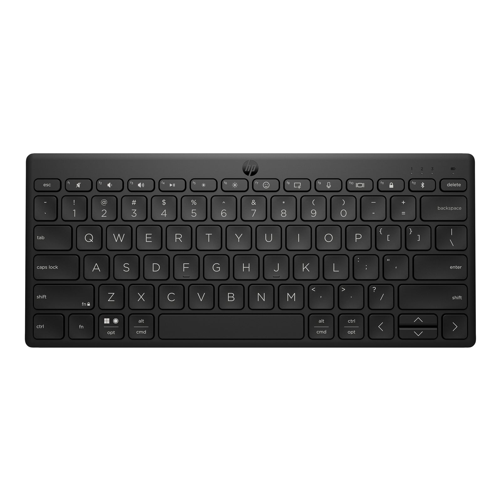HP 355 Compact Multi-Device Keyboard, Bluetooth Wireless, Pair up to 3 Devices, Up To 2 Year Battery Life, Qwerty UK English Layout, Black