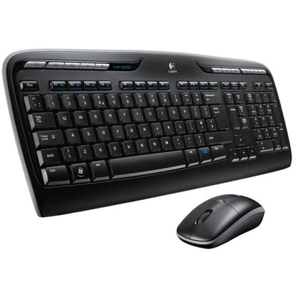 Logitech MK330 Wireless Keyboard and Mouse Combo for Windows, UK Layout, Black