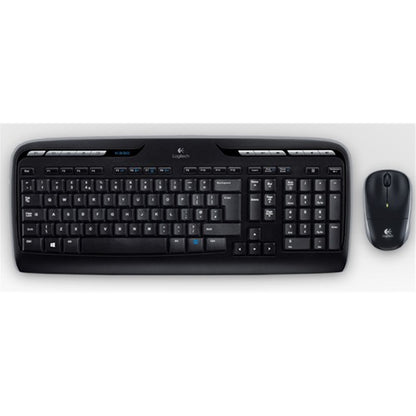 Logitech MK330 Wireless Keyboard and Mouse Combo for Windows, UK Layout, Black