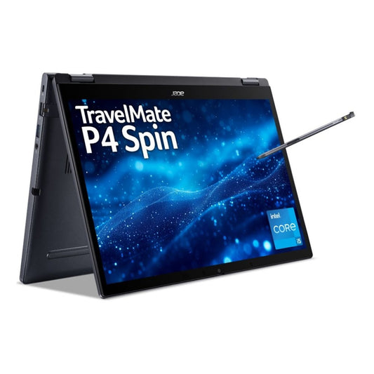Acer TravelMate P4 Spin TMP414RN-53 NX.B22EK.00B, 14 Inch WUXGA IPS Touchscreen, Intel i3-1315U 13th Gen, 8GB RAM, 256GB SSD, Intel Graphics, Windows 11 Pro Education