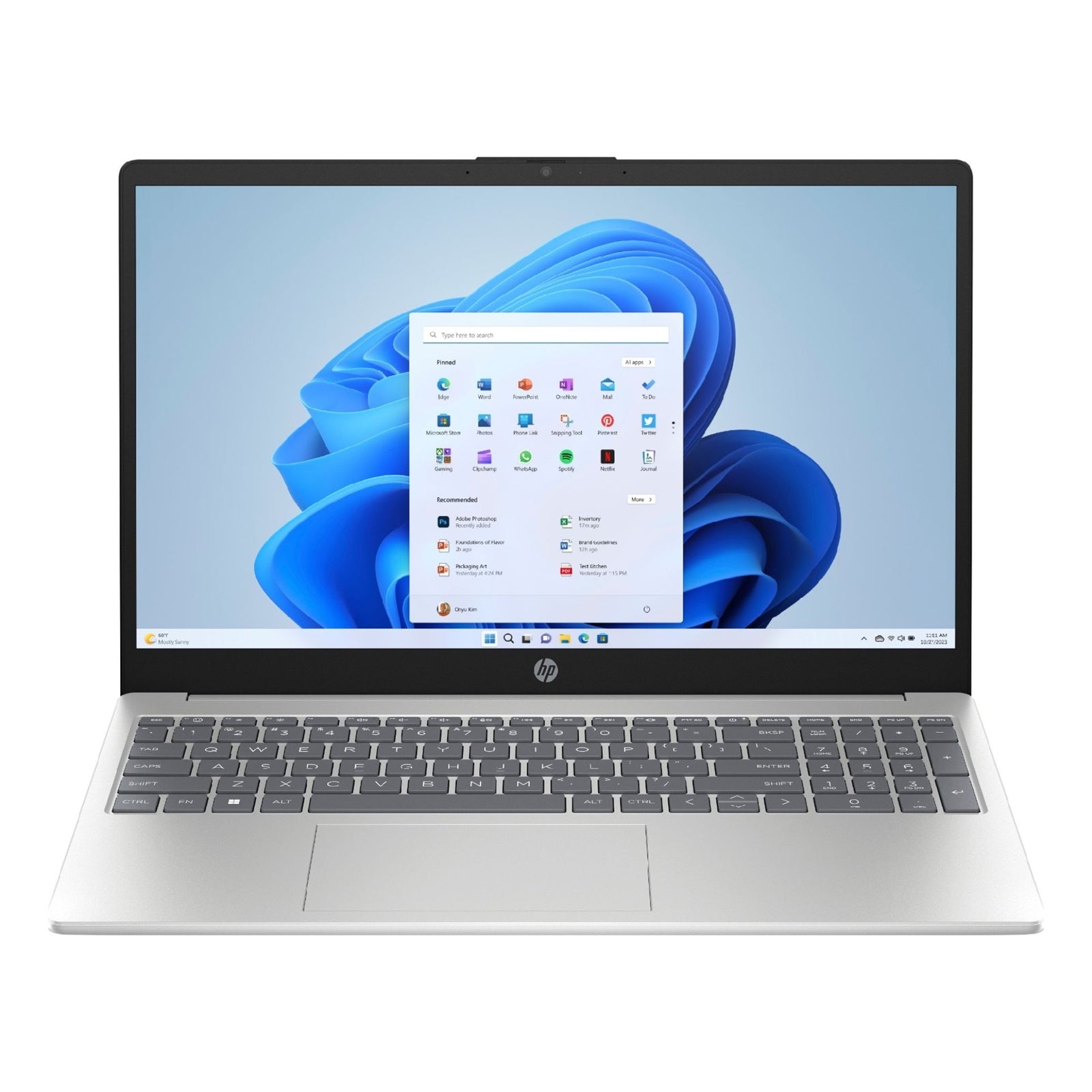 HP 15-fc0049na Laptop, 15.6 Inch Full HD 1080p Screen, AMD Ryzen 5-7520U Processor, 16GB RAM, 512GB SSD, Windows 11 Home