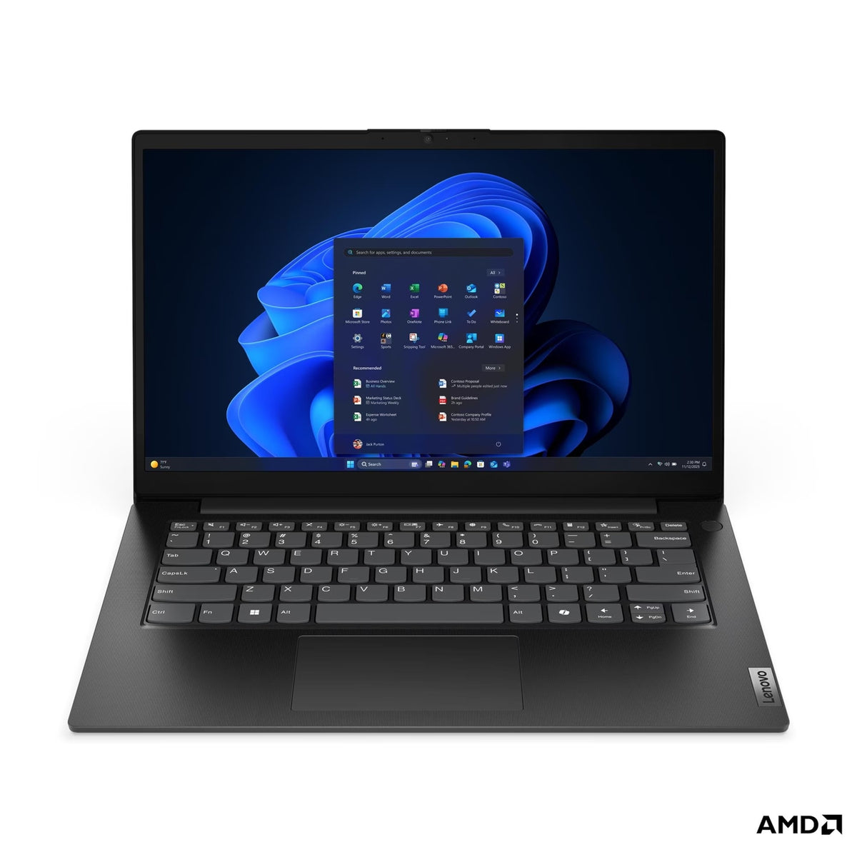 Lenovo V14 G6 83UT000HUK Laptop, 14 Inch Full HD 1080p Screen, AMD Ryzen 7 170, 16GB RAM, 512GB SSD, Integrated AMD Radeon 680M Graphics, Windows 11 Pro