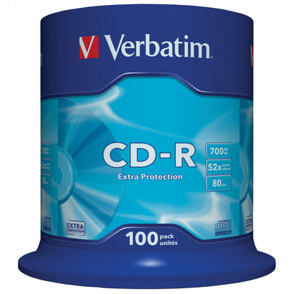 Verbatim (43411) CD-R 52X 700MB 100 Pack Spindle Datalife Plus