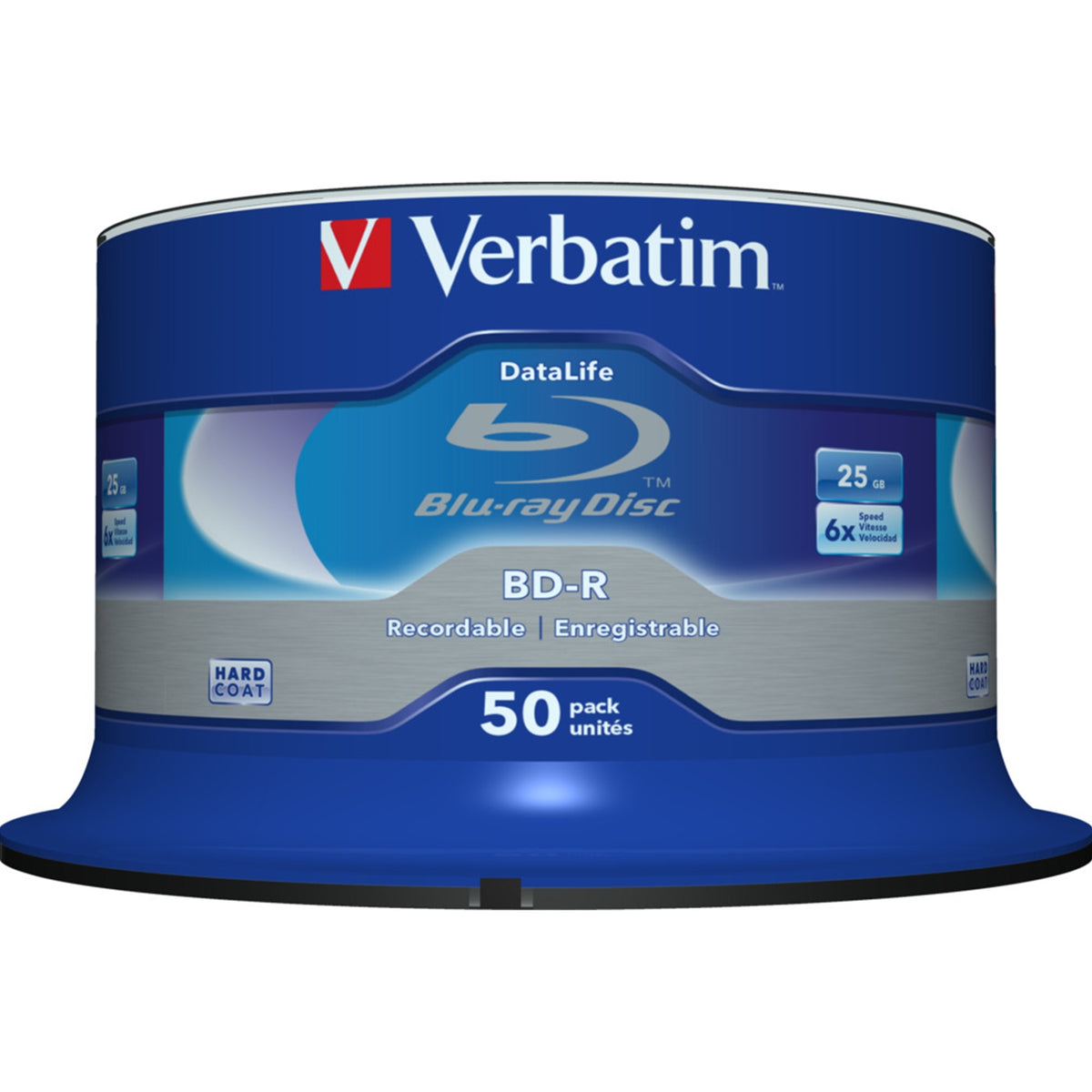 Verbatim (43838) BD-R SL Datalife 25GB 6X 50 Pack Spindle No ID