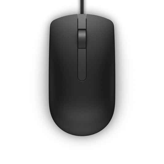 Dell MS116 Wired USB Mouse, 2-Buttons, 1000dpi and Optical Tracking, Ambidextrous Design for PC, Mac and Laptop, Black
