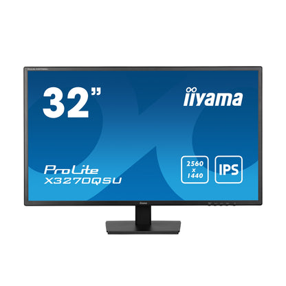 iiyama ProLite 32 Inch Monitor, 100Hz, 3ms, FreeSync, Speakers, X3270QSU-B1