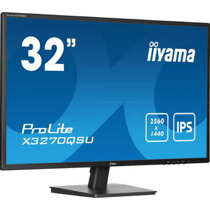 iiyama ProLite 32 Inch Monitor, 100Hz, 3ms, FreeSync, Speakers, X3270QSU-B1
