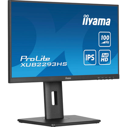 iiyama PROLITE XUB2293HS-B6 22 Inch IPS Monitor, FHD, 1ms, 100Hz, w/Speakers