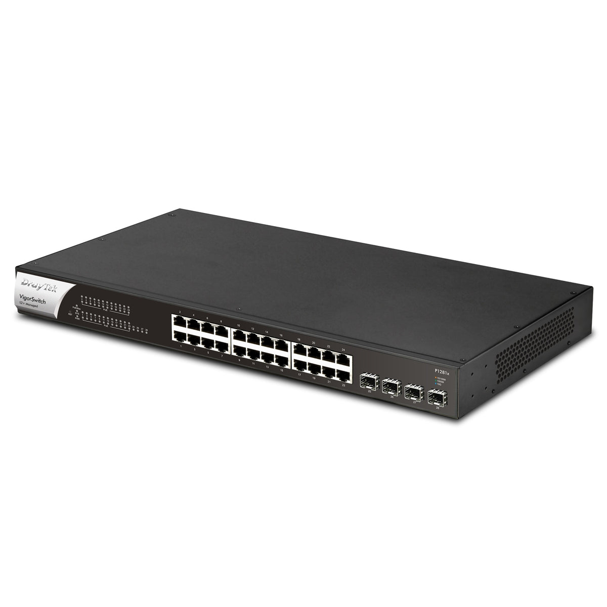 DrayTek VSP1281X-K VigorSwitch P1281x 24 Port Gigabit POE Smart Managed Switch with 4x 10GbE SFP Ports