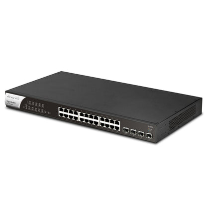 DrayTek VSP1281X-K VigorSwitch P1281x 24 Port Gigabit POE Smart Managed Switch with 4x 10GbE SFP Ports