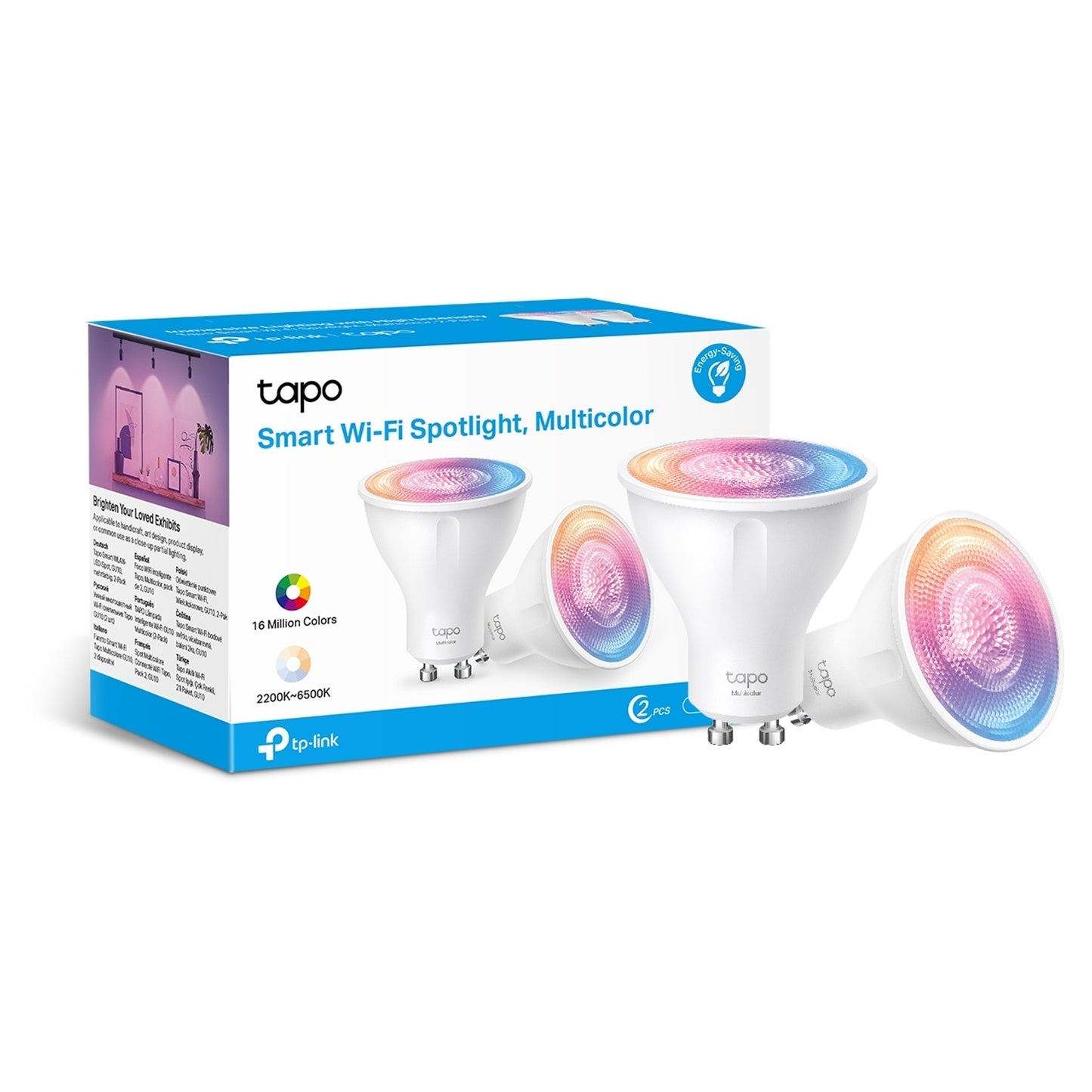 TP-Link Tapo L630(2-Pack) Smart Wi-Fi Spotlight, Dimmable, 2-Pack