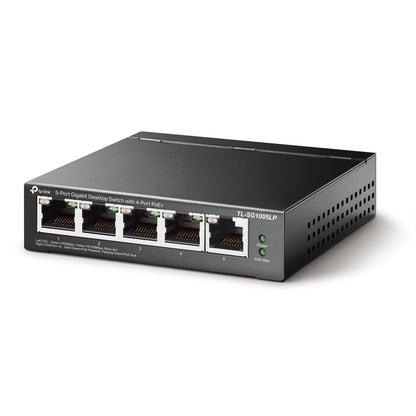 TP-Link TL-SG1005LP 5-Port Metal Gigabit Desktop PoE Switch w/ 4-Port PoE+ 40W