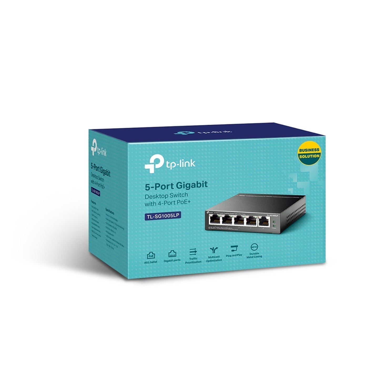 TP-Link TL-SG1005LP 5-Port Metal Gigabit Desktop PoE Switch w/ 4-Port PoE+ 40W