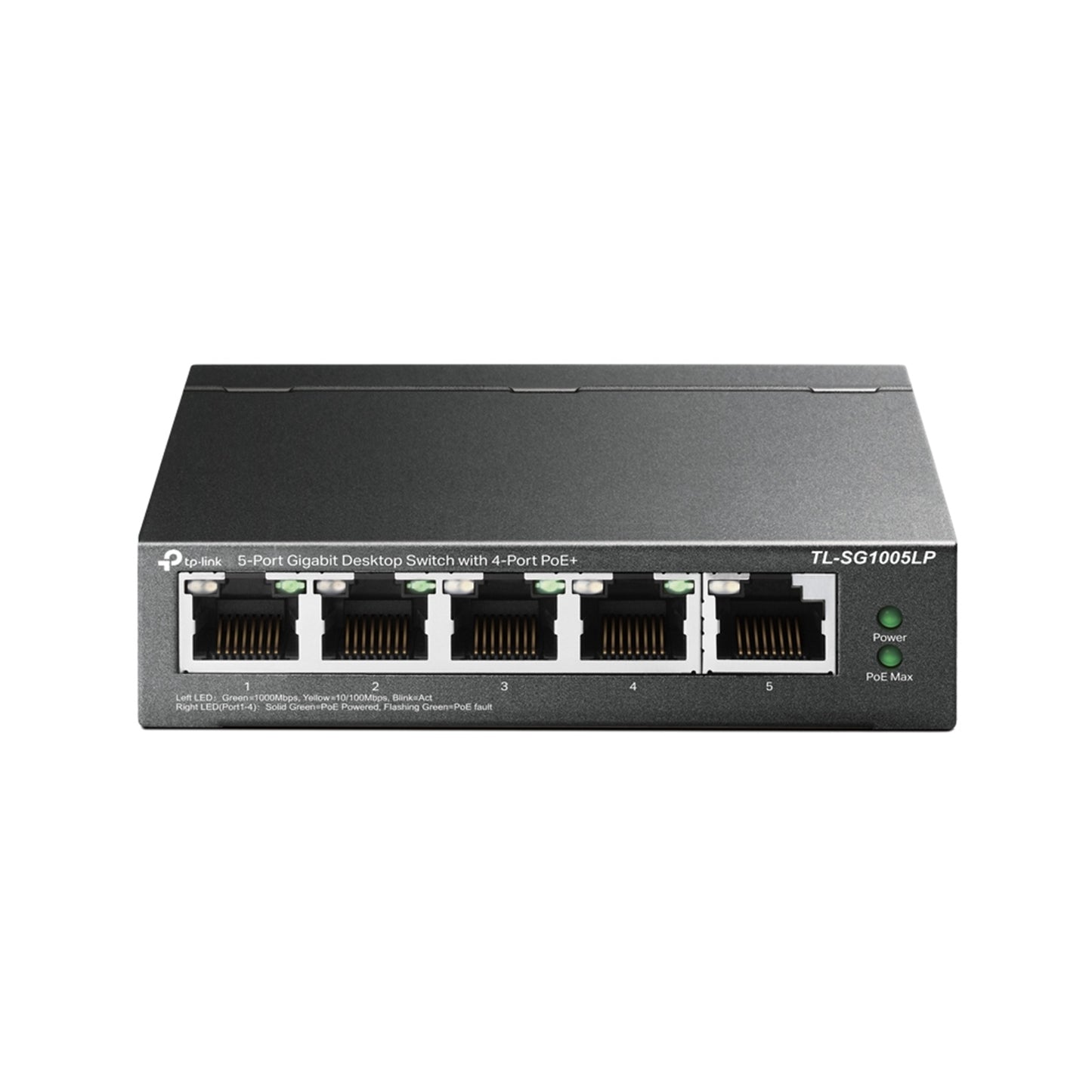 TP-Link TL-SG1005LP 5-Port Metal Gigabit Desktop PoE Switch w/ 4-Port PoE+ 40W