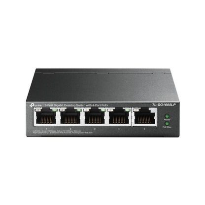 TP-Link TL-SG1005LP 5-Port Metal Gigabit Desktop PoE Switch w/ 4-Port PoE+ 40W