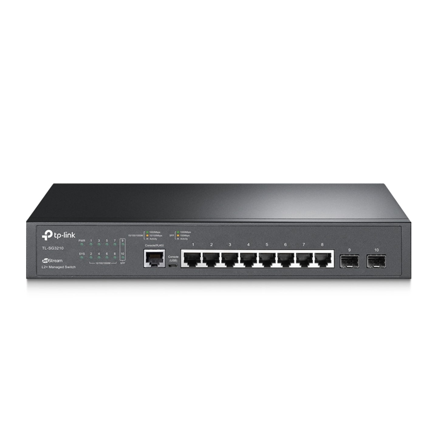 TP-Link JetStream TL-SG3210 8-Port Metal Gigabit L2+ Managed Switch 2 SFP Slots