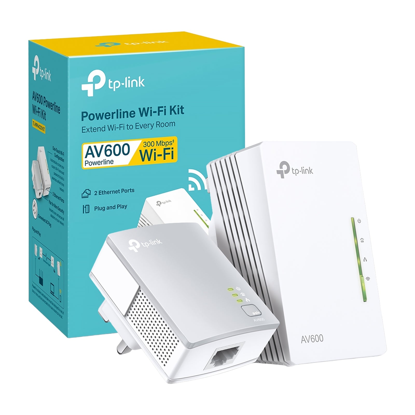 TP-Link TL-WPA4220 KIT AV600 Powerline Wi-Fi Booster 2 LAN, KIT