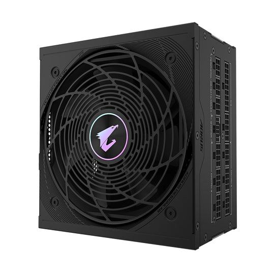 Gigabyte AORUS ELITE 850W PSU - Fully Modular, 80 PLUS Platinum, ATX 3.1, PCIe 5.0 Ready, 12VHPWR, Silent 120mm FDB Fan, 10-Year Warranty