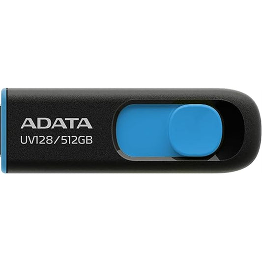 Adata UV128 512GB USB 3.2 Gen 1 Flash Drive, Black and Blue