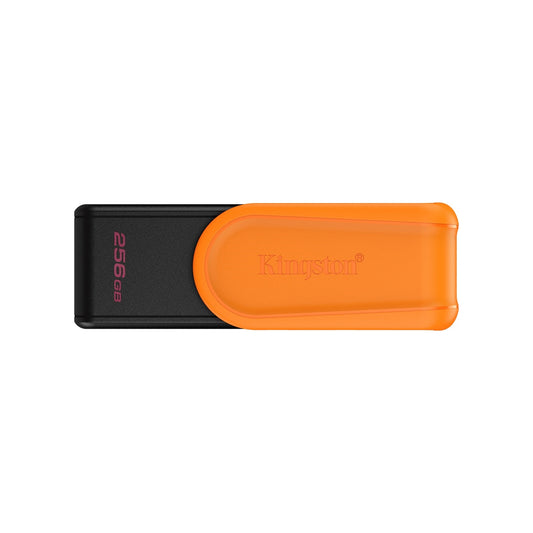 Kingston DataTraveler Exodia S DTXS/256GB USB Flash Drive, 256GB, USB 3.2, Black/Orange, Swivel Cap Design