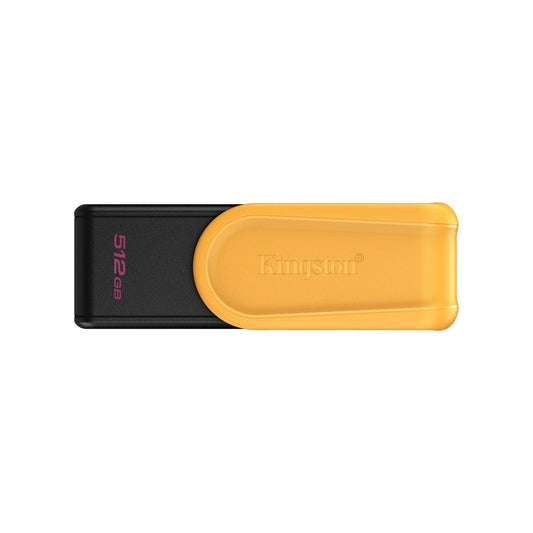 Kingston DataTraveler Exodia S DTXS/512GB USB Flash Drive, 512GB, USB 3.2, Black/Yellow, Swivel Cap Design